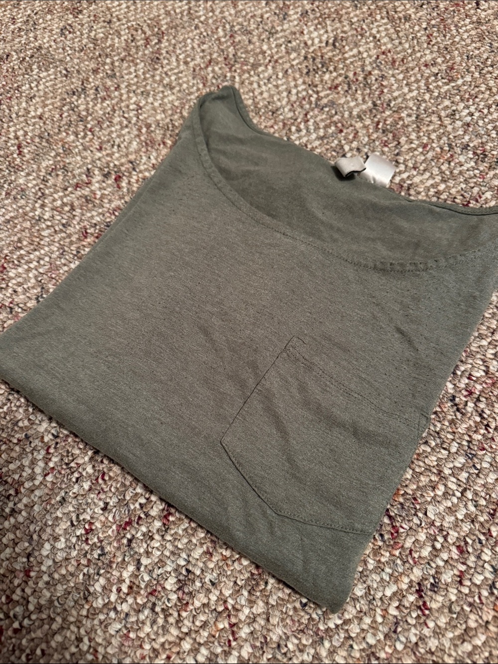 H&M Divided Everyday Pocket Tee Women Shirt Casual - Sage Green - Size M